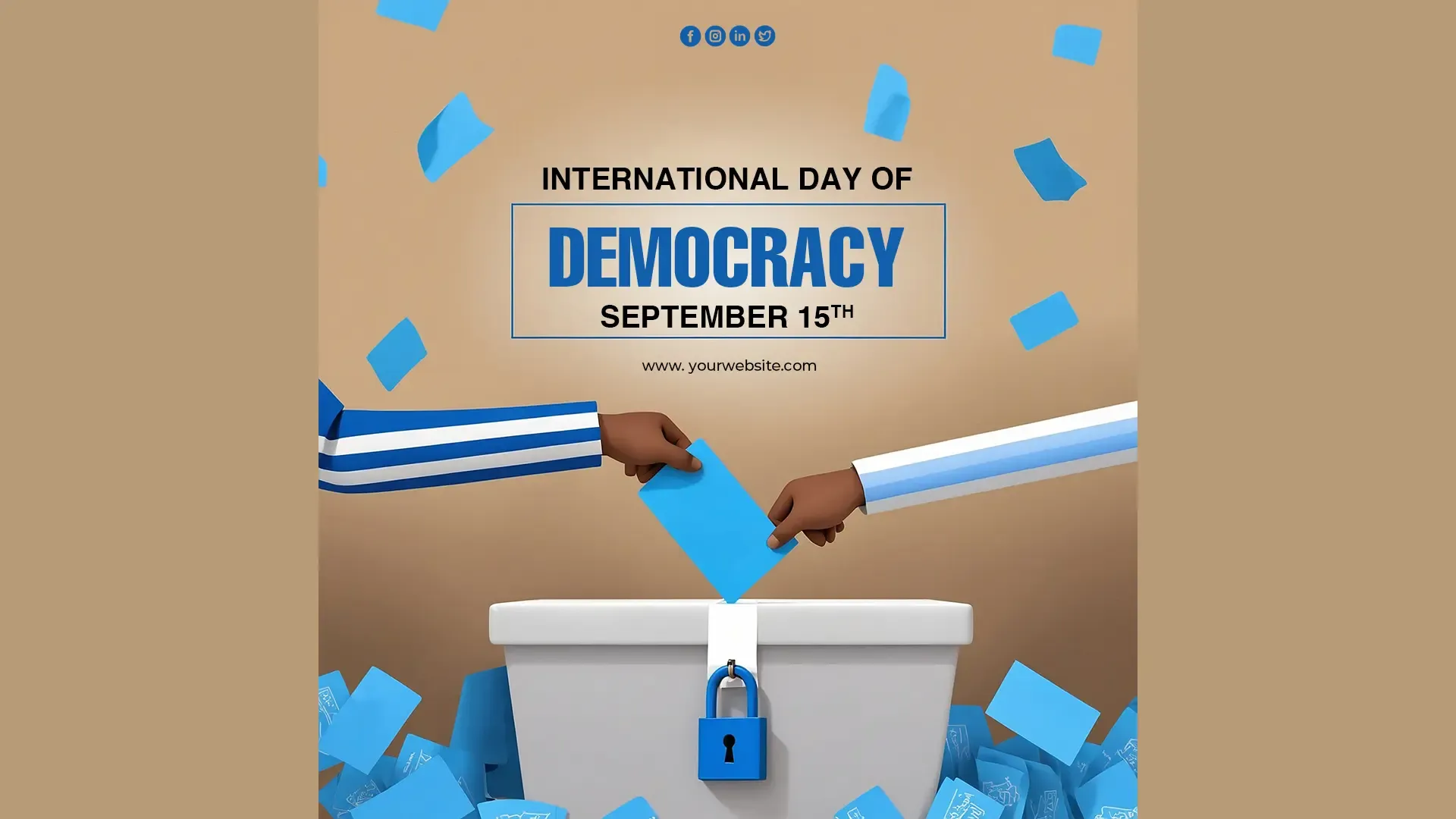 International Democracy Day Voting Awareness Instagram Post image